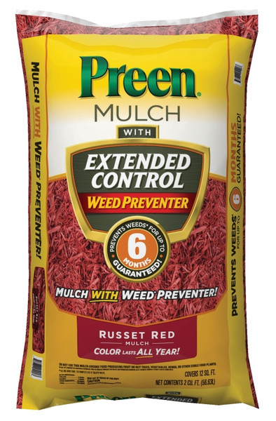 Preen 95456134 Mulch Plus Weed Barrier, Granular, Russet Red [SKU: ORG1963214]
