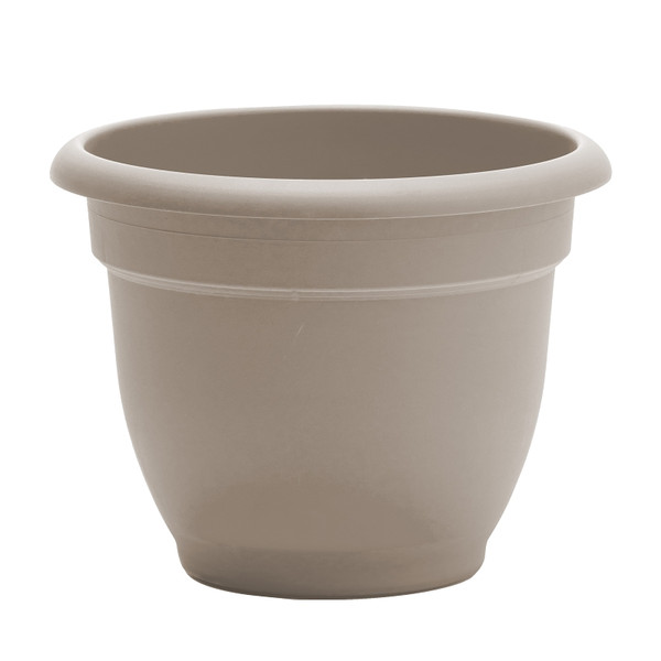 Bloem Ariana Series AP0683 Planter, 6-1/2 in W, 6-1/2 in D, Round, Plastic, Pebble Stone [SKU: ORG4694113]