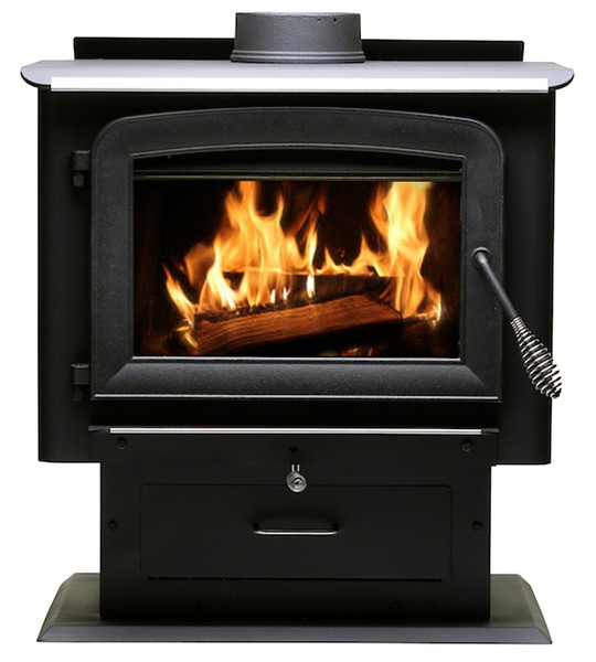 US STOVE Ashley Hearth Wood Stove AW2020E-P Pedestal Stove, 27 in W, 20-1/4 in D, 30.78 in H, 89000 Btu Heating [SKU: ORG7381296]