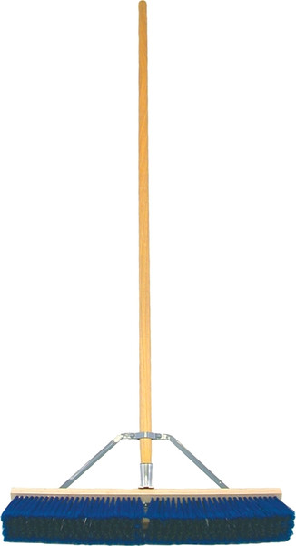 BIRDWELL 5028-4 Contractor Push Broom, 3 in L Trim, Polypropylene/Polystyrene Bristle, Hardwood Handle [SKU: ORG8842429]