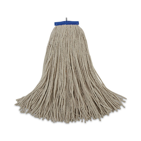 Cut-End Lie-Flat Wet Mop Head, Cotton, 24oz, White [SKU: BWK724CEA]
