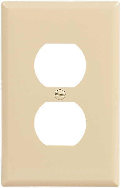 WALL PLATE 1GANG DPLX RECPT IV [SKU: ORG9918384]