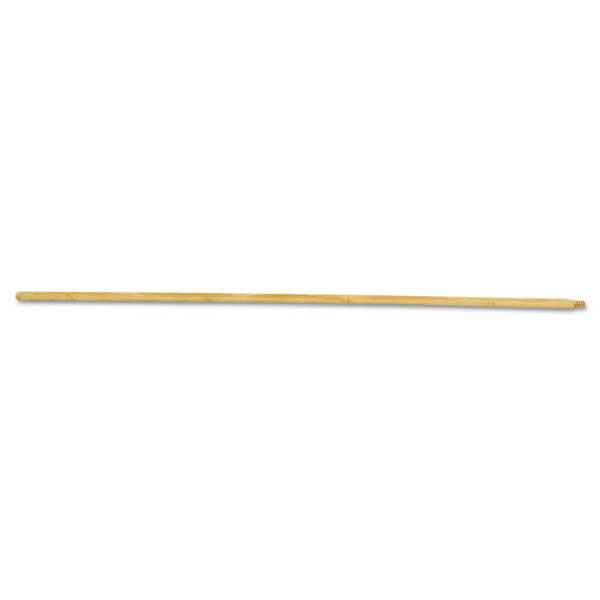 Threaded End Broom Handle, Lacquered Hardwood, 0.94" dia x 54", Natural [SKU: BWK121]