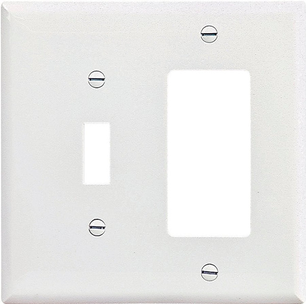 WALL PLATE 2G TGL/DECR MID WHT [SKU: ORG1304567]
