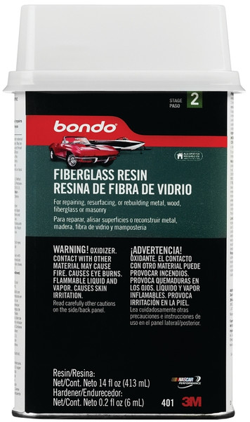 Bondo 401C Fiberglass Resin, 15 oz Can, Liquid, Pungent Organic [SKU: ORG6839005]