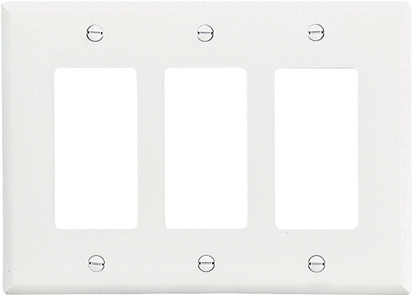 WALL PLATE 3 GANG DECR MID WHT [SKU: ORG8475261]