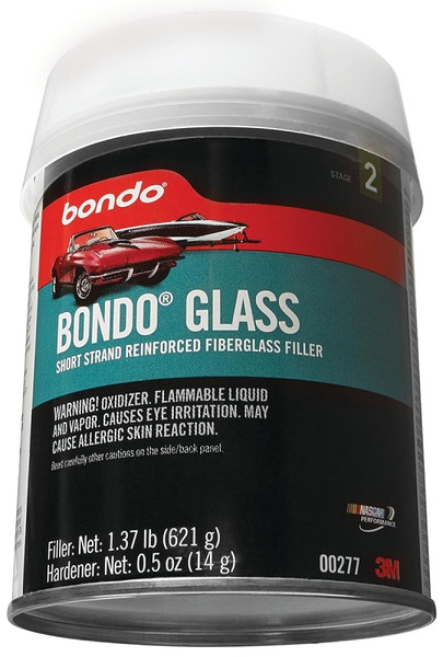 Bondo 00277 Glass Reinforced Filler, 1.37 lb Can, Paste, Pungent Organic [SKU: ORG4185856]