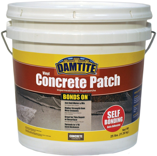 DAMTITE 04025 Vinyl Concrete Patch, Gray, 25 lb Pail [SKU: ORG5032099]
