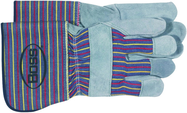 BOSS 4046 Driver Gloves, Unisex, L, Wing Thumb, Gauntlet Cuff, Gray [SKU: ORG0042549]