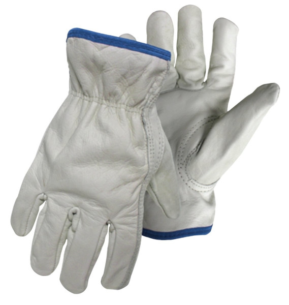 BOSS 4063L Gloves, L, Keystone Thumb, Open, Shirred Elastic Back Cuff, Buffalo Leather [SKU: ORG0656942]