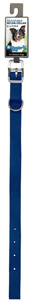 Boss Pet PDQ 2971602 Dog Collar, 16 in L Collar, 3/4 in W Collar, Nylon, Blue [SKU: ORG1868702]