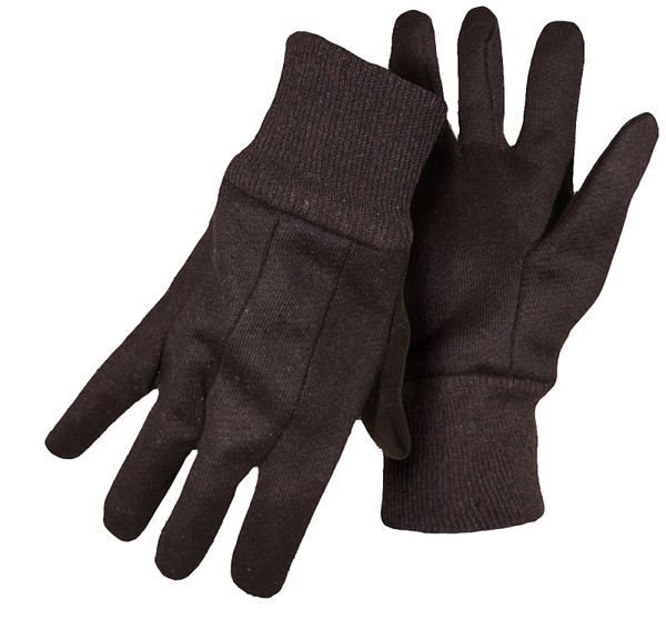 BOSS 4020-2 Regular Weight Work Gloves, Unisex, L, Knit Wrist Cuff, Jersey, Brown [SKU: ORG5447545]