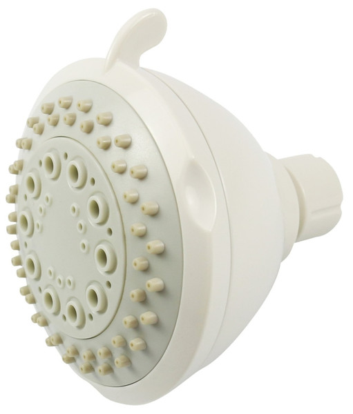 Boston Harbor Shower Head, 1.75 (6.6) 80 gpm (L/MIN) psi, 1/2-14 NPT Connection, Threaded, 3-Spray Function, White [SKU: ORG2111987]