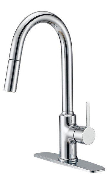 Boston Harbor Contemporary Pull-Down Kitchen Faucet, Chrome [SKU: ORG1794668]