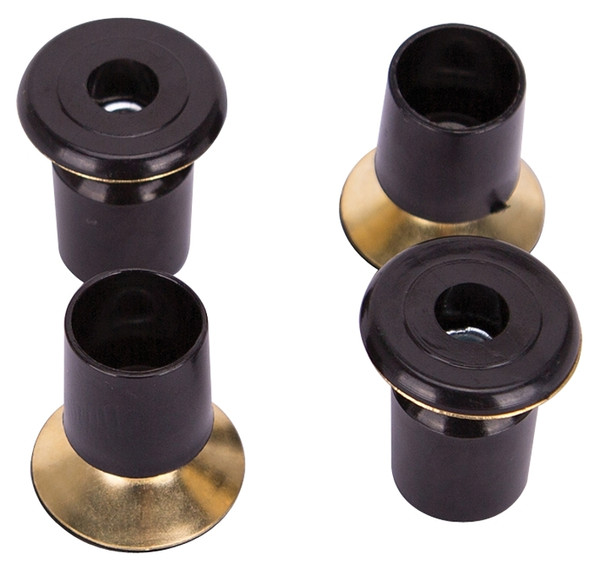 ProSource FE-51142-PS Furniture Slide Glide, PE/Steel, Black, Brass, 1-1/8 x 1-1/4 x 1-1/8 in Dimensions [SKU: ORG3093101]