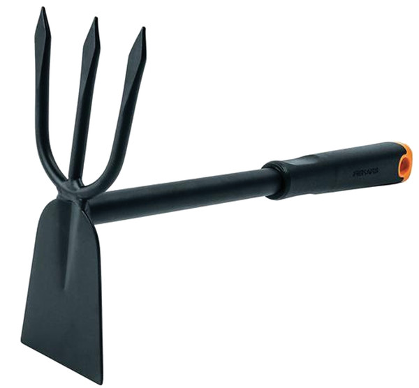 FISKARS 200S Series 373810-1001 Cultivator Hoe, 7-1/4 in W, 12 in L, 3 -Tine [SKU: ORG0365130]