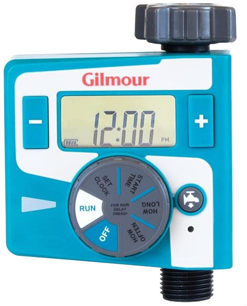 Gilmour 830134-1001 Electronic Single Watering Timer, 1-Zone, 24, 48, 72 hr Time Setting, 1 to 360 min Cycle [SKU: ORG7132558]