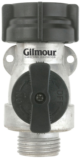 GILMOUR MFG 801074-1001 Single Shut-Off Valve, 3/4 in, Female x Male, 60 psi Pressure, Aluminum Body [SKU: ORG2473742]