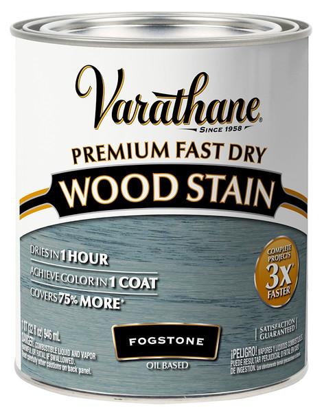 VARATHANE 370720 Premium Fast Dry Stain, Fogstone, Liquid, 1 qt [SKU: ORG7447519]