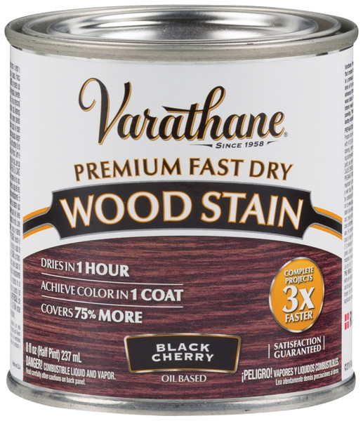 VARATHANE 262028 Wood Stain, Black Cherry, Liquid, 0.5 pt, Can [SKU: ORG7130891]