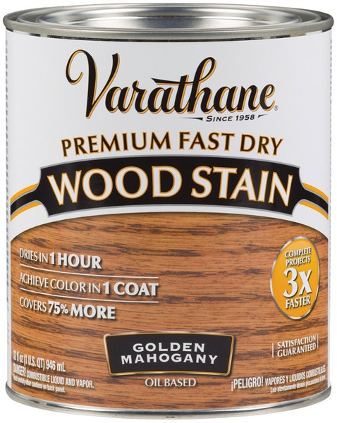VARATHANE 262014 Wood Stain, Golden Mahogany, Liquid, 1 qt, Can [SKU: ORG7132251]