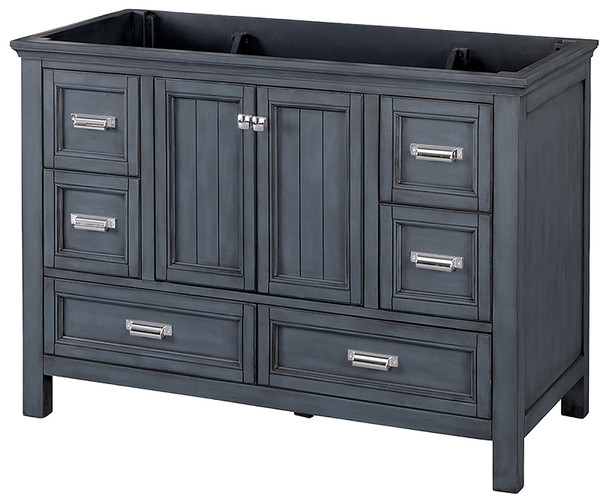 Foremost Brantley Series BABV4822D Vanity, Wood, Harbor Blue, 2-Cabinet Door, 6-Drawer [SKU: ORG9206970]