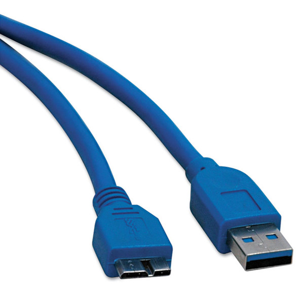 USB 3.0 SuperSpeed Device Cable, 3 ft, Blue [SKU: TRPU326003]