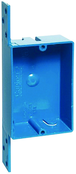 Carlon B108B-UPC Outlet Box, 1 -Gang, PVC, Blue, Bracket Mounting [SKU: ORG6692313]
