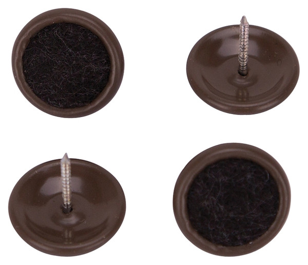 ProSource FE-S509-PS Furniture Glide, Carpet/Steel, Brown, Brown, 1 x 1 x 15/16 in Dimensions [SKU: ORG3114147]