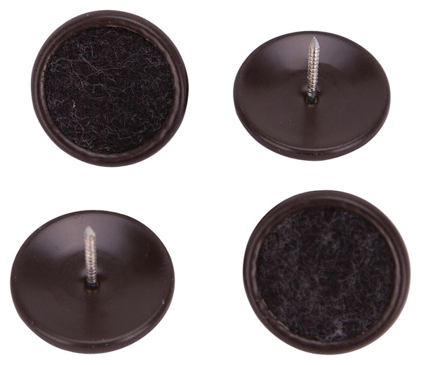 ProSource FE-S510-PS Furniture Glide, Carpet/Steel, Brown, Brown, 1-1/4 x 1-1/4 x 15/16 in Dimensions [SKU: ORG3114477]