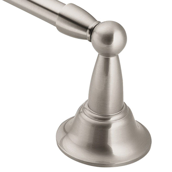 Moen DN6818BN Towel Bar, 18 in L Rod, Brass, Brushed Nickel, Surface Mounting [SKU: ORG1770890]