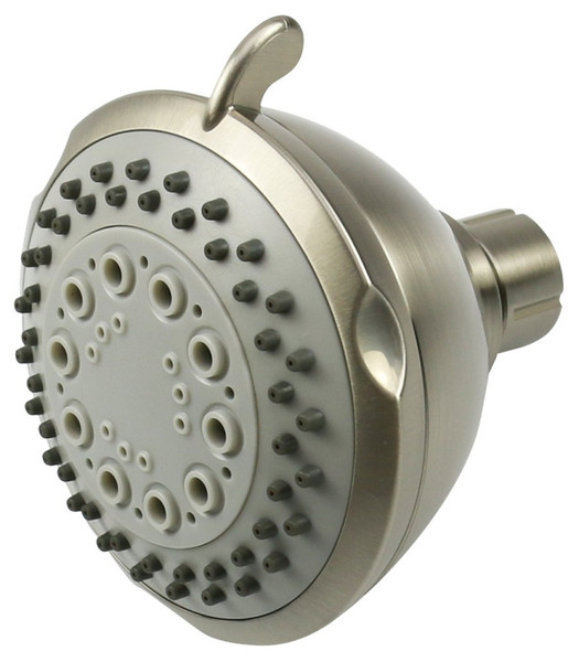 Boston Harbor TS02213NP Shower Head, 1.75 gpm, 1/2-14 NPT Connection, Threaded, 3-Spray Function, Plastic, 3-5/8 in Dia [SKU: ORG1995182]