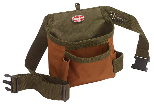 Bucket Boss 50300 Handyman's Holster, 52 in Waist, 5-Pocket, Poly Ripstop Fabric, Brown/Green [SKU: ORG7226673]