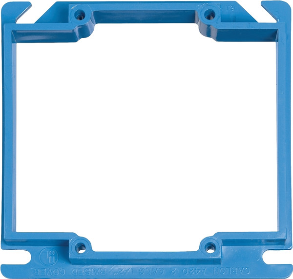 Carlon A420RR Electrical Box Cover, 4 in L, 4 in W, Square, PVC, Blue [SKU: ORG6922660]