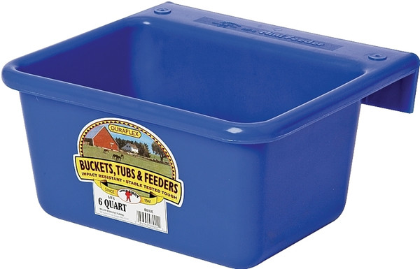 Little Giant MF6BLUE Hook Over Feeder, 6 qt Volume, DuraFlex Plastic, Blue [SKU: ORG5657200]