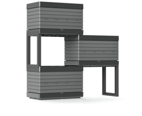 Southern Patio HDR-076650 Planter Box, 11 in W, 22 in D, Rectangular, Polypropylene, Gray [SKU: ORG0942292]