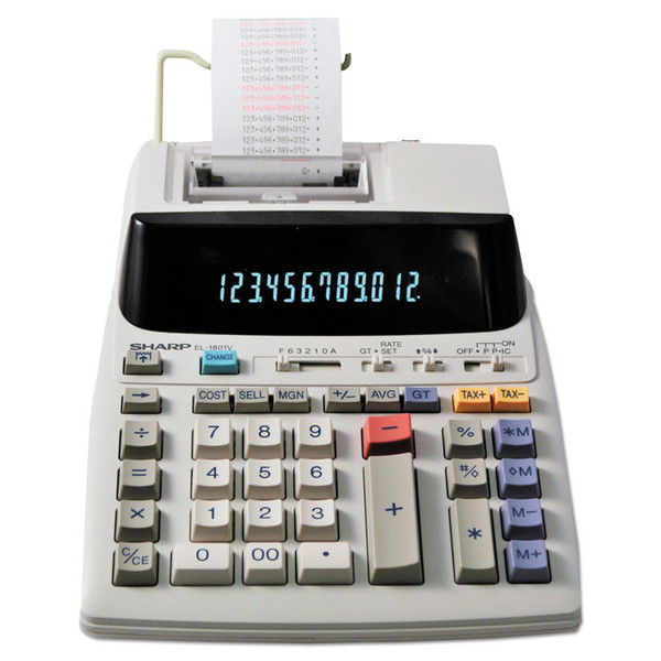 EL-1801V Two-Color Printing Calculator, Black/Red Print, 2.1 Lines/Sec [SKU: SHREL1801V]