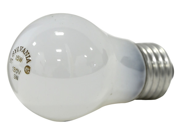 Sylvania 10015 Incandescent Bulb, 15 W, A15 Lamp, Medium E26 Lamp Base, 65 Lumens, 2500 K Color Temp, Soft White Light [SKU: ORG7300056]