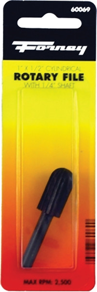Forney 60070 Bulb Shaped Rotary File, 5/8 in Dia Cutting, 1/4 in Dia Shank, Steel [SKU: ORG8914806]