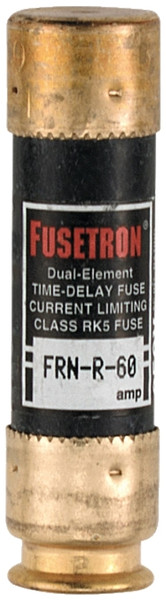 Bussmann FRN-R-60 Fuse, 60 A, 250 VAC, 125 VDC, 20, 200 kA Interrupt, Fiberglass Body, K [SKU: ORG4184248]