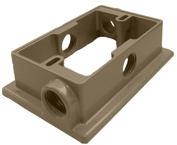 BWF 10XFAB-1 Box Extension Adapter, 5-1/4 in L, 1/2 in W, 1 -Gang, Die-Cast Metal, Bronze [SKU: ORG1717883]