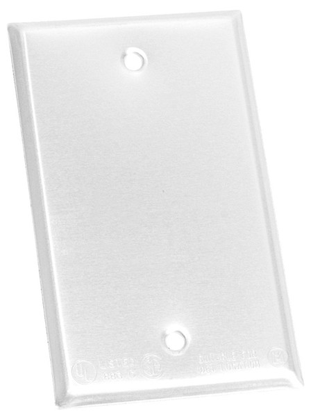 BWF BC-1WV Cover, 4-9/16 in L, 2-13/16 in W, Rectangular, Steel, White, Powder-Coated [SKU: ORG1719020]