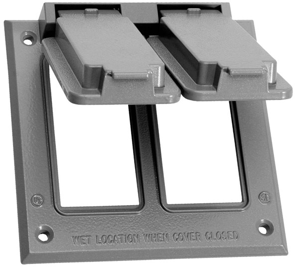 BWF FGV-2DCV Cover, 4-9/16 in L, 4-9/16 in W, Square, Metal, Gray, Powder-Coated [SKU: ORG1719301]
