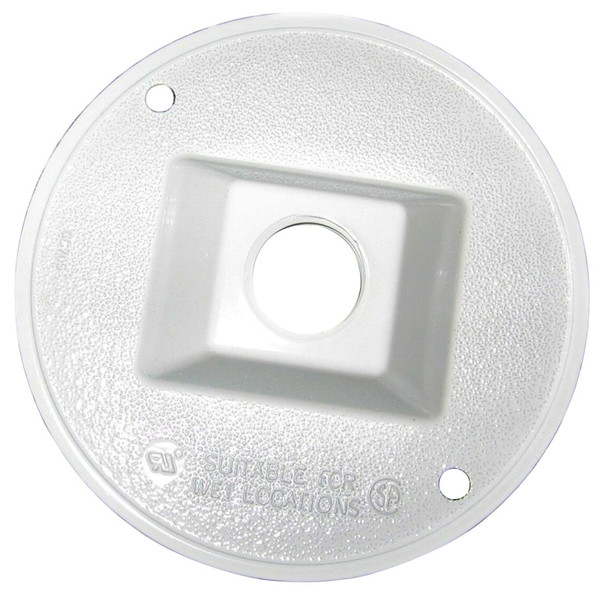 BWF 931W-1 Lampholder Cover, 4-1/2 in Dia, Round, Metal, White [SKU: ORG1718865]