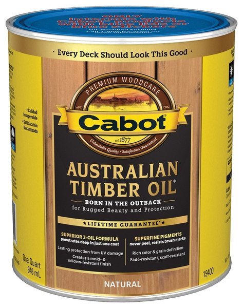 Cabot 19400 Series 140.0019400.005 Australian Timber Oil, Natural, Liquid, 1 qt [SKU: ORG1281989]