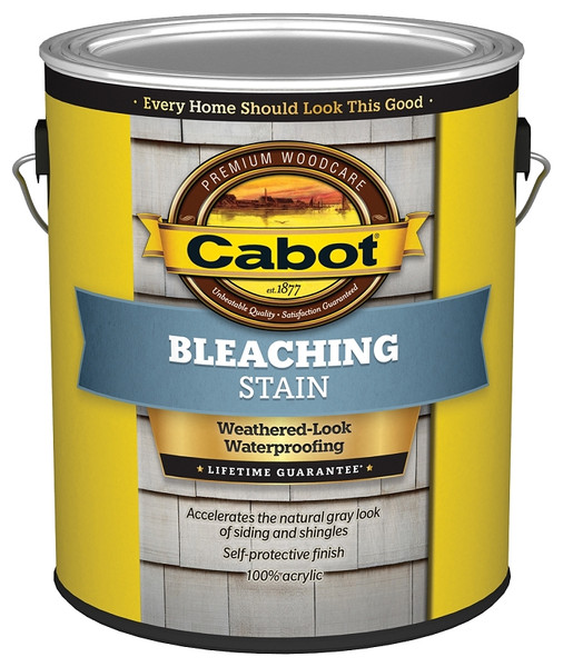 Cabot 140.0010241.007 Exterior Bleaching Stain, Natural Gray, Liquid, 1 gal [SKU: ORG7127590]