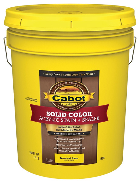 Cabot 1800 Series 140.0001806.008 Decking Stain, 5 gal [SKU: ORG2985661]