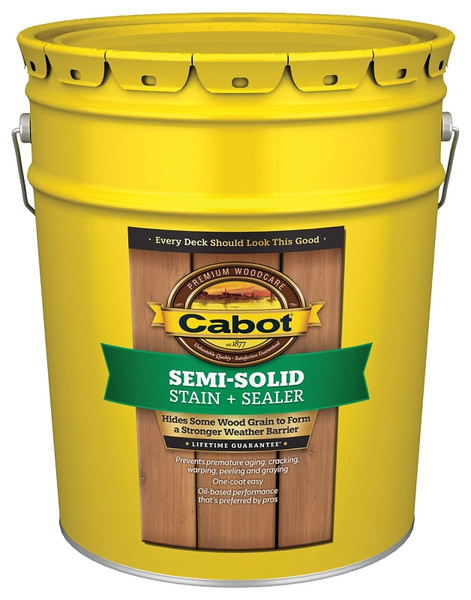 Cabot 1400 Series 140.0001406.008 Exterior Stain, Semi-Solid, Neutral Base, Liquid, 5 gal, Pail [SKU: ORG8184467]