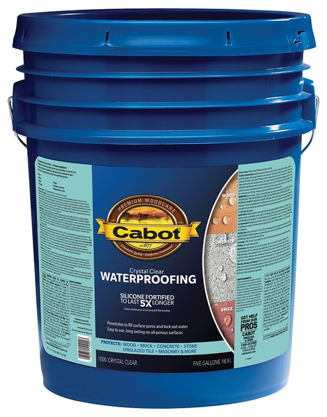 Cabot 140.0001000.008 Waterproofer, Liquid, Crystal Clear, 5 gal [SKU: ORG2804920]