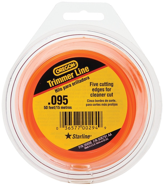 Oregon 619768/36898 Trimmer Line, 0.095 in Dia, 50 ft L, Co-Polymer [SKU: ORG6961122]
